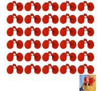 30Pcs Chicken Blinders - Poultry Blinders, Hen Anti-Pecking Goggles, Spectacles for Hens, Chicken Beak Clips, Pliers of Chickens Poultry Glasses Spectacles for Pheasant Rooster (S: 4.3cm)