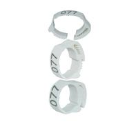 30Pcs Chicken Tag Clips, Ratchet Clips, Plastic Poultry Leg Rings, Snap Rings, Adjustable Number Tags,White,30 Random Numbers