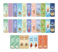 30pcs Christian Magnetic Bookmarks, Jesus Cartoon Magnet Book Marks Clips Fun Bible Inspirational Page Clips Cute Reading Gift for Women Students Teachers Book Lovers Markers Home Office (15 Styles)
