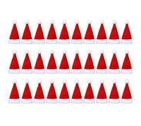30pcs Christmas Hats For Silverware Holders Cutlery Tableware Holder Wine Bottle Decor Candy Covers Party Gift Santa Hats For Ornaments
