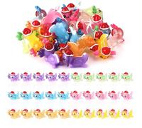 30pcs Christmas Mini Resin Axolotl, Miniature Small Little Tiny Animal Charms Decor for DIY Craft Micro Landscape Aquarium Dollhouse Ornament Garden Potted Xmas Holiday Decorations