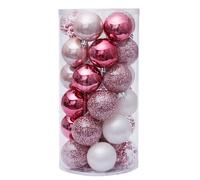 30Pcs Christmas Tree Ornaments Set Shatterproof Decor Balls Exquisite Hanging Baubles Set for Holiday Party -