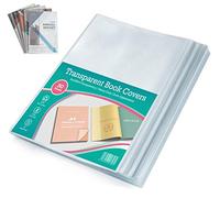 30Pcs Clear Book Cover Thicker Exercise Book Covers Protective Sleeve Books | Film Transparent Plastic Workbooks Jacket Cover , Extra Strong Wipe Clean Clear PVC Fits Standard A4 Exercise Books
