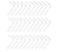 30pcs Clear L Shape Nose Studs, 20g Invisible Acrylic Nose Piercing Retainers for Work, School, Healing, Comfortable Hypoallergenic Nose Studs for Sensitive Skin, Body Piercing Jewellery Set