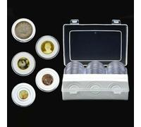 30Pcs Clear Plastic Coin Capsules Holder 16-46mm Adjustable for crescent