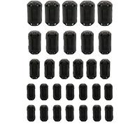 30Pcs Clip-on Ferrite Ring Core RFI EMI Noise Suppressor Cable Clip for 3.5mm/ 5mm/ 7mm/ 9mm/ 13mm Inner Diameter Telephones,Tvs,Speakers,Radio,Audio Equipment Noise Suppressor Video Cable Power Cord