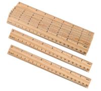 30pcs Cm Wooden Ruler for Students and Artists Double Scale Khaki
