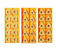 30Pcs CNC Blade Kit Carbide Inserts CNMG431 WNMG431 TNMG331 for Turning Lathe Use with PVD Coating Suitable for Various Processing Environments