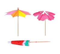30pcs Cocktail Umbrellas for Drinks, Paper Parasol Umbrella Cocktail, Colorful Drink Parasols Sticks, Hawaiian Party Decorations for Desserts, Random Color