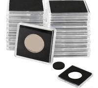 30PCS Coin Display Boxes 4.8 x 4.8cm Five Sizes Adjustable Foam