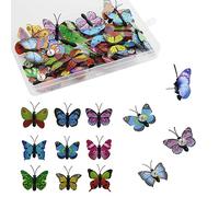 30Pcs Colorful Cute Pushpins Butterfly Push Pins Thumb Tacks Fashionable Decorative Butterfly Pushpins Butterfly Wall Stickers for Bulletin Board and Photos Wall