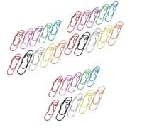 30PCS Colorful Heart Paper Clips Set Reading Markers Study Accessories Metal Texture for Crafting and Stationery Lovers Multicolored Offices Writing Materials Clips