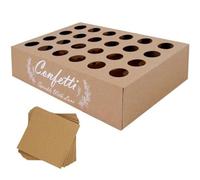30pcs Confetti Cones and Stand Tray Paper Cone Box 24 Holes Placing Dried Flower Petals Confetti for Wedding, Engagement, Party, Birthday