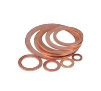 30pcs Copper WashersSet Solid Gasket Sump Oil Shim Flat Ring Seal(M8x 14x 1)