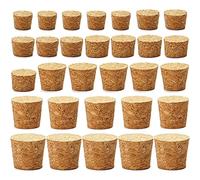 30Pcs Cork Stoppers, Wooden Tapered Cork Plugs, Wooden Tapered Wine Bottle Stoppers Replacement Corks for Wine Beer Bottle Crafts, 6 Sizes