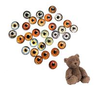 30PCS Craft Eyes Round Design for DIY Projects, Creative Glass Eyes for Crafts, Versatile Eyes for Crochet Animals, Polymer Clay, Sewing Projects and Decorative Doll Eyes(Random Color)