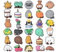 30PCS Croc Charms Cartoon PVC Shoe Decoration Charms Cute Durable Water Proof Shoe Charms DIY Decorative Sandals Bracelet Wristband Beach Bags Accessories Birthday Party Gift for Kids Girls Boys Adult