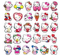 30PCS Croc Charms Cartoon PVC Shoe Decoration Charms Cute Durable Water Proof Shoe Charms DIY Decorative Sandals Bracelet Wristband Beach Bags Accessories Birthday Party Gift for Kids Girls Boys Adult