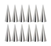 30pcs Croissant Mold Reusable Baking Form Cone Shape Stainless Steel | Almost Seamless Silver Finish, Washable Tool with Cannoli Maker Tube, for Puff Pastry Dough and Home Use