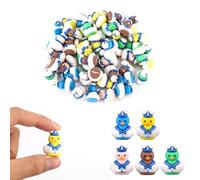 30pcs Cruise Rubber Ducks, PVC Small Captain Sailboat Duck Mini Sailing Rubber Tiny Duckies Cruise Ship Toys for Bath Toys Party Favors (Brown, Yellow, Blue, Green, Pink)