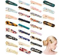 30Pcs Cute Hair Barrettes, Acetate Non-Slip Decorative Hair Clips, Fashionable Barrettes For Women Girls Ladies, Cute Clips