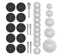30pcs Cutting Wheel Set, Cutting Discs Compatible with Plastic for Rotary Tool, HSS Circular Saw Blades 5pcs, Resin Cutting Discs 10pcs Diamond Cutting Wheels 10pcs