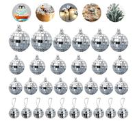 30Pcs Disco Ball, Disco Ball Cake Decorations, Shiny Party Decorations 5 Sizes Disco Balls for Birthday Party Cake Supplies Stage Props(2/3/4/5/6cm)