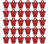 30PCS DIY Wedding Favors Candy Boxes Gift Boxes Elegant Party Favor Containers For Weddings Engagements Bridal Showers Blue Clouds Pink Island Marble Pattern Rouge Crabapple Sea (Rouge Begonia)