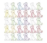 30pcs Dog Shaped Metal Paper Clips for Office Documents and Notebooks | Cute Bone-style Stationery, Portable Organisation for Scrapbookers, Classrooms, Home Filing, Bookmarks, Random Color