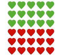 30pcs Double Sided Red Green Magnets, Heart-Shaped Flip Magnetic Dots Colored Magnetic Status Indicators for Whiteboard Fridge Office & Classroom Teaching Kitchen