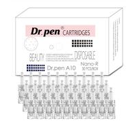 30pcs Dr. Pen Ultima A10 Replacement Cartridges - Nano-R Model, Sterile & Hygienic, for Gentle Daily Skincare and Even Absorption, Skin Glowing, for Home & Salon Care, Compatible with Dr. Pen A10