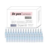 30pcs Dr. Pen X5 Nano-R Replacement Cartridges - Round Nano Tips, Light Blue, One-Month Supply, Gentle Surface Skincare for Serum Use, Single-Use Sterile, Home & Salon, Compatible with Dr. Pen X5