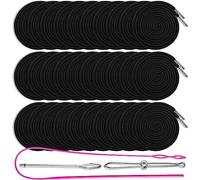 30PCS Drawstring Cords Replacement Drawstrings, 57 Inch Replacement Drawstring with 3 Pieces Threader Tool, Reusable Drawstrings for Sweatpants Shorts Pants Jackets Coats (Black)