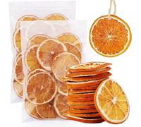 30pcs Dried Orange Slices with Twine Strings, Natural Dehydrated Orange Slices, Christmas Wreath Making Supplies for X-mas Tree Decoration, Garland, Centerpiece, DIY Crafts, Gift Wrapping, Potpourri
