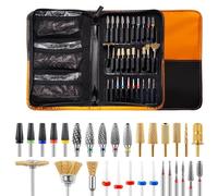 30Pcs Drill Bits Set With Storage Bag Diamond Cuticle Electric File And Ceramic Acrylic Gel Bits Kits