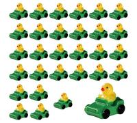 30pcs Ducks In a Jeep, Resin Jeep Duck Set Unique Resin Ducks Mini Jeep Ducks Micro Landscape Duck Mini Ducks Car Dashboard Decor for Home Car Office Decor(Dark Green)
