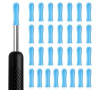 30Pcs Ear Cleaner Tips Ear Wax Removal Replacement Tips Ear Spoon Tips Ear Cleaner Replacement Tips Silicone Soft Cleaning Reuse Cap for Ear Wax Removal Tool Accessories for Adults Ear Wax Endoscope