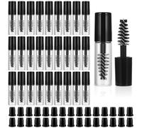 30Pcs Empty Mascara Tube with Eyelash Wand 3ml Mascara Bottles with Brush Rubber Inserts Mini Eyelashes Cream Container Bottle for Travel Small Sample Size Eyelash Growth packing