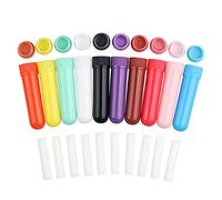 30PCS Essential Oil Inhaler Tubes with 30 Pieces Cotton Wicks Refillable Nasal Inhaler Stick Aromatherapy for Aromatic Therapy 10 Colors