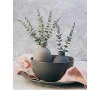30pcs Eucalyptus Stems Artificial Eucalyptus Leaves Stems Real Grey Green Touch Leaf Branches for Home Office Flowers Bouquet Centerpiece Wedding Decoration