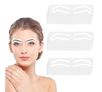 30PCS Eyebrow Stencil, 3 Size Adhesive Eye Brow Stencils for Women Makeup, Shaping Stencils Stickers & Eyebrows Shape Tape Template, Disposable Brow Stencil for Tinting, 3 Sizes Arched/Medium/Short