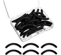 30pcs Eyelash Curler Refill Pads Compatible with Shiseido, Eye Lash Curler Refills, Silicone Rubber Universal Lash Curler Refill Pads with Clear Storage Box(Black)
