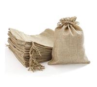 30pcs Fabric Gift Bags Hessian Drawstring Bag Biodegradable & Reusable Jute Bags for Wedding Party Jewelry Present DIY Craft Calendar