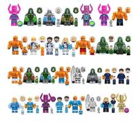 30PCS Fantastic Four Human Torch Stone Man Galactus Minifigures Building Blocks Fit Lego Kid Toys