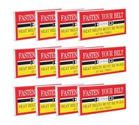 30pcs Fasten Your Caution Sticker Label for Car Seat, Red Copper