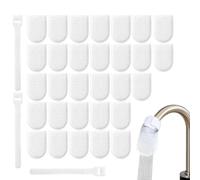 30pcs Faucet Cotton Filter for Fresh Filtered Water for Kitchen Sink, Universal Tap Water Purifier with Straps, Removes Limescale Rust Sand, Splash Proof Sink Attachment for Bathroom Hard Waters