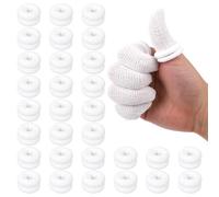 30pcs Finger Bandages Tubular,White Finger Cots,Cotton Tubular Bandage for Work Kitchen Finger Protection Gloves Cotton Finger Cover