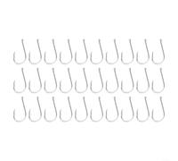 30PCS Fishing Hooks with Angled Design for Enhanced Strength, Rust Resistant for Saltwater Conditions, Perfect for Jigging (1/0)