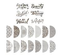 30Pcs Floral Painting Templates 11.8x5.9in Drawing Stencils for Door Sign Journal Memory Book Embellishments Multi Design Stencils