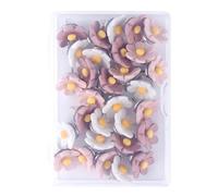 30Pcs Flower Push Pins for Bulletin Board, Decorative 3D Flower Shape Thumb Tacks, Cute Colourful Pushpins for Cork Board, Photo Wall, Office, Classroom, Map